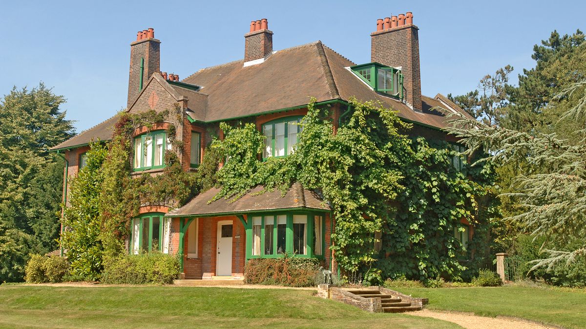 Classic British period brick house exterior